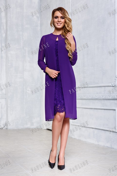 фиолетовое вечернее платье