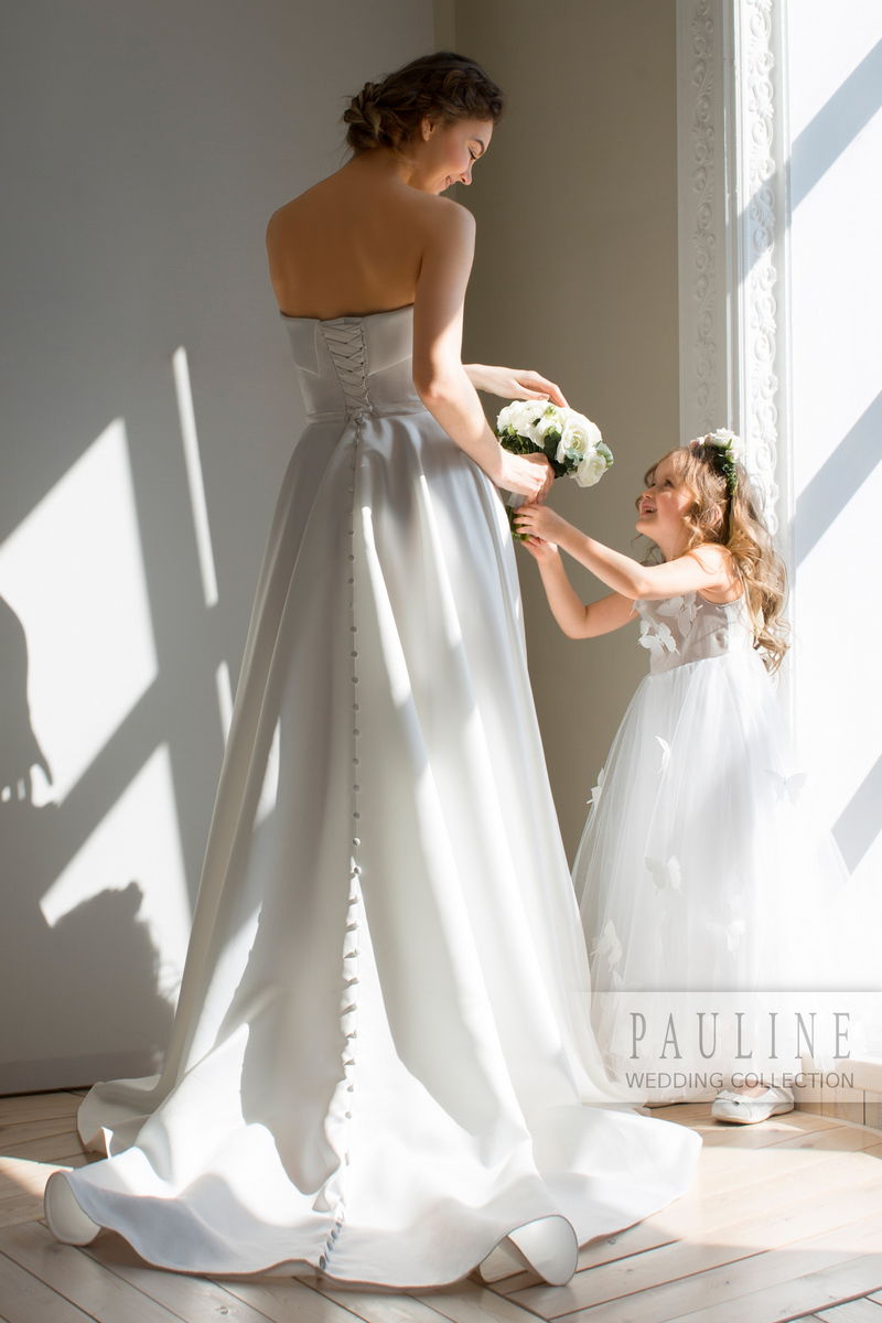 Атласное свадебное платье Модель 920
