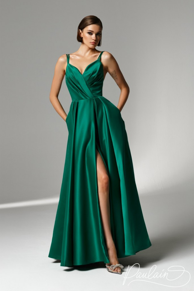 зеленое вечернее платье